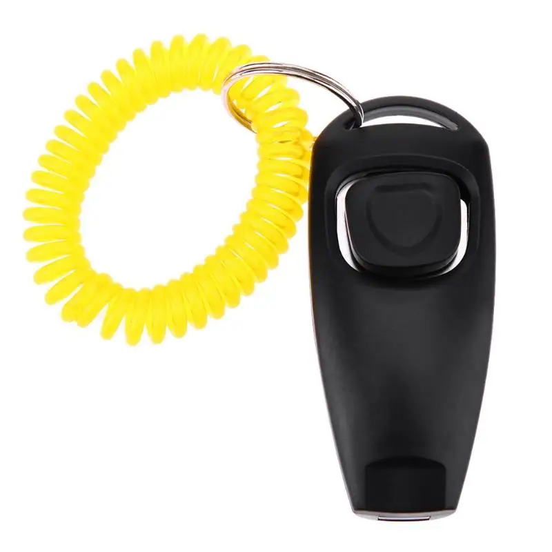 Mini Pet Trainer Clicker Pet Dog Cat Training Key Ring Whistles and Wrist Strap Pets Training Products Tools