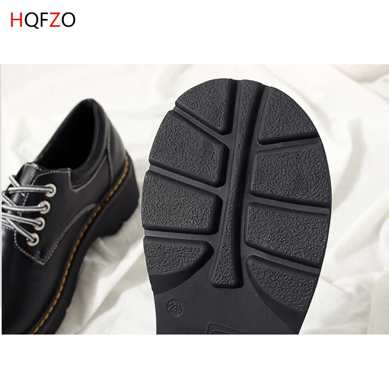 HQFZO Pantshoes/весенние женские туфли на платформе 6 см броги в британском стиле Туфли