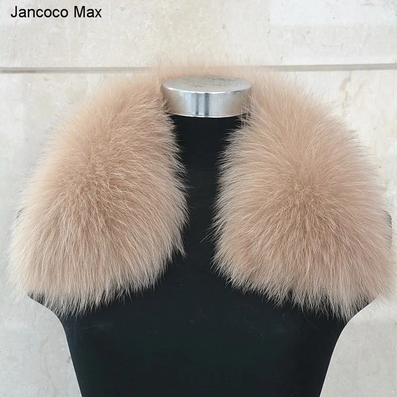 Jancoco Max зимний теплый воротник из натурального Лисьего меха модные шали квадратный шарф для женщин Новое поступление S1490