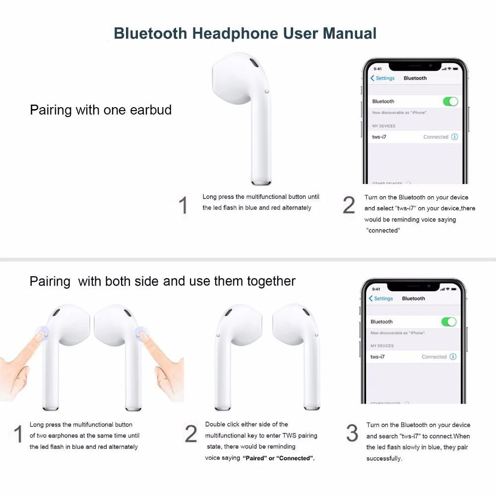 RAVI Tws Bluetooth наушники двойные наушники беспроводные наушники-вкладыши Мини наушники с микрофоном для наушников