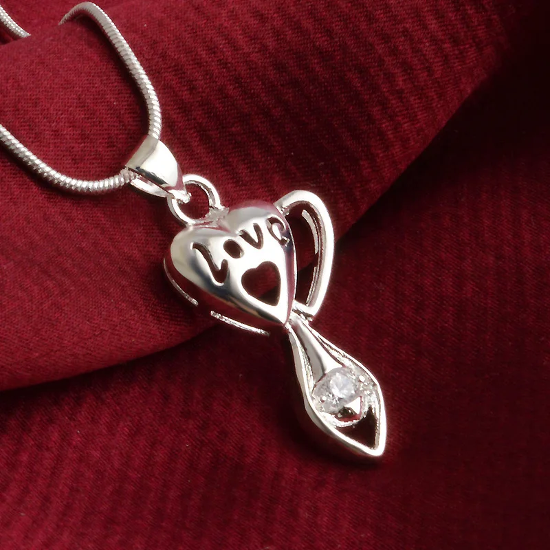Модные ювелирные аксессуары кулон с надписью Любовь Английский ожерелье сердцем