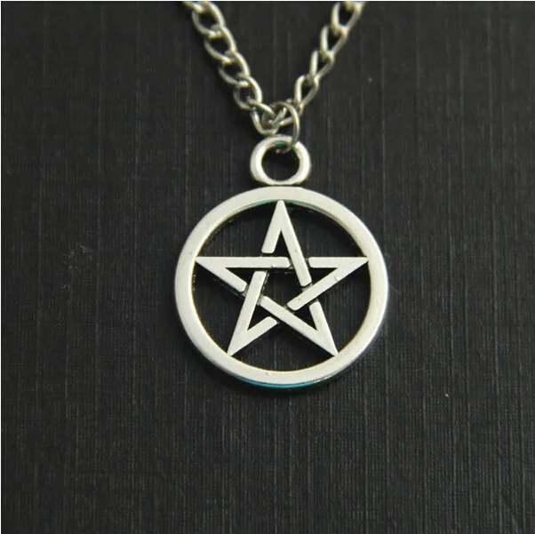 

Hot Lovers Supernature Movie Collection Metal Unisex Pentagram Collier Femme Colares mujer Bijoux Jewelry Statement Necklace