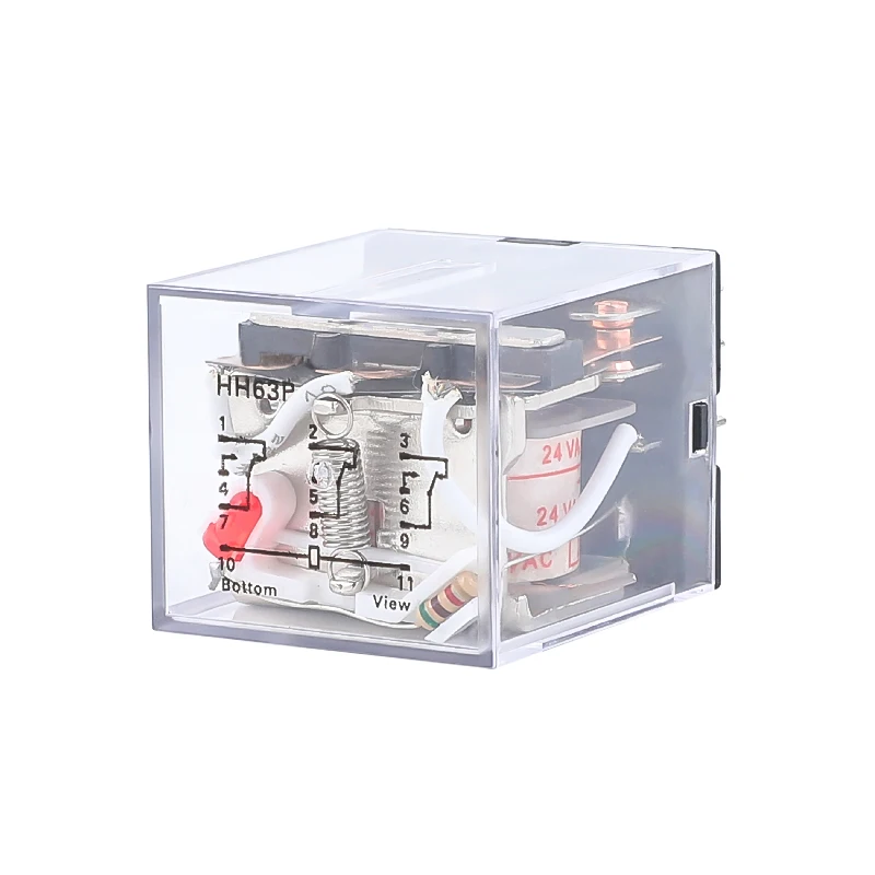 HH63P LY3NJ JQX-13F электромагнитные реле 3PDT 11 Pin-код Мощность реле с многоконтактной штепсельной вилкой AC 220 V AC 110 V DC 24 V DC 12 V 10A