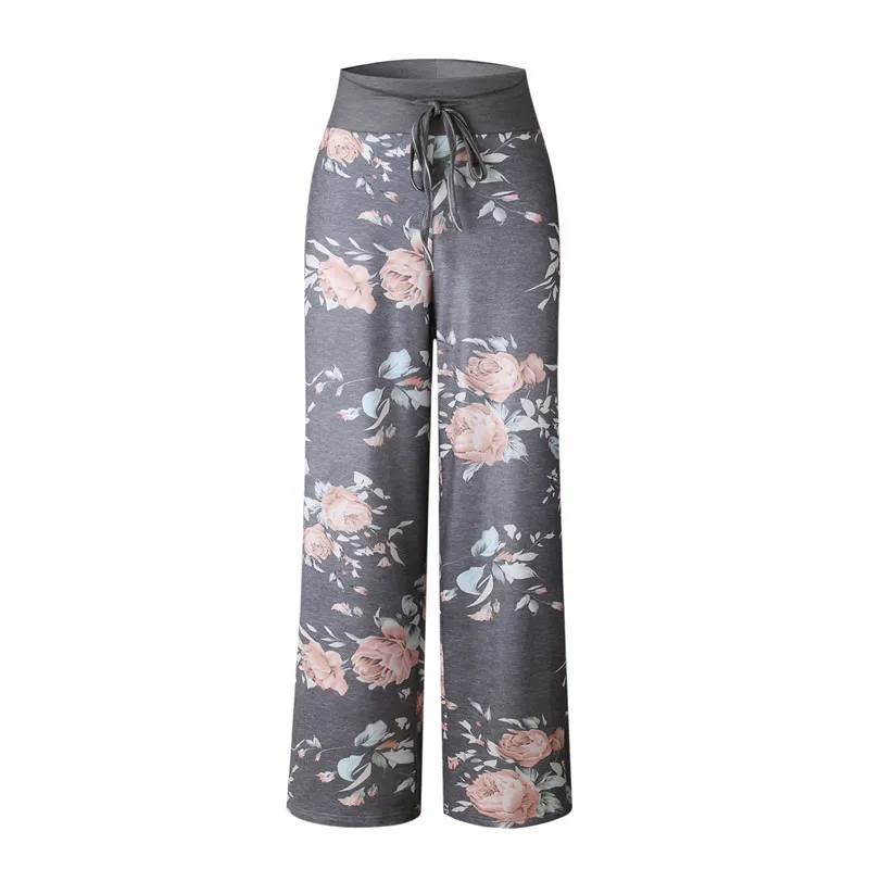 Sleep Pants Women Long Pant  Home Pajamas Soft Slip Summer Drawstring Pants Big Size Print Flower Casual Fashion Dot Sleepwea