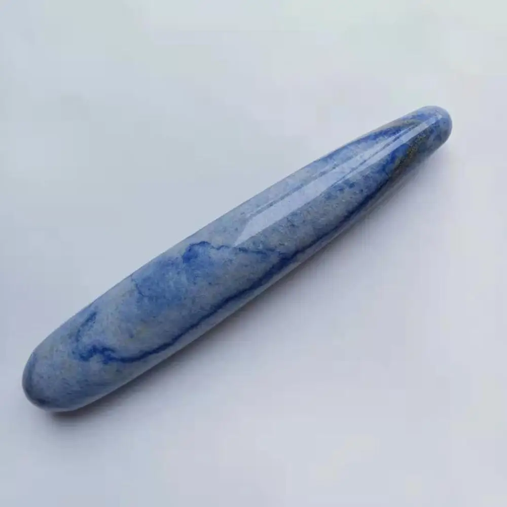 Blue Aventurine Высокое качество дешевая цена 17 см палочка камень разнообразие драгоценный камень кристалл целебный массажер камень полированный для подарка WYQ - Цвет: Blue Aventurine