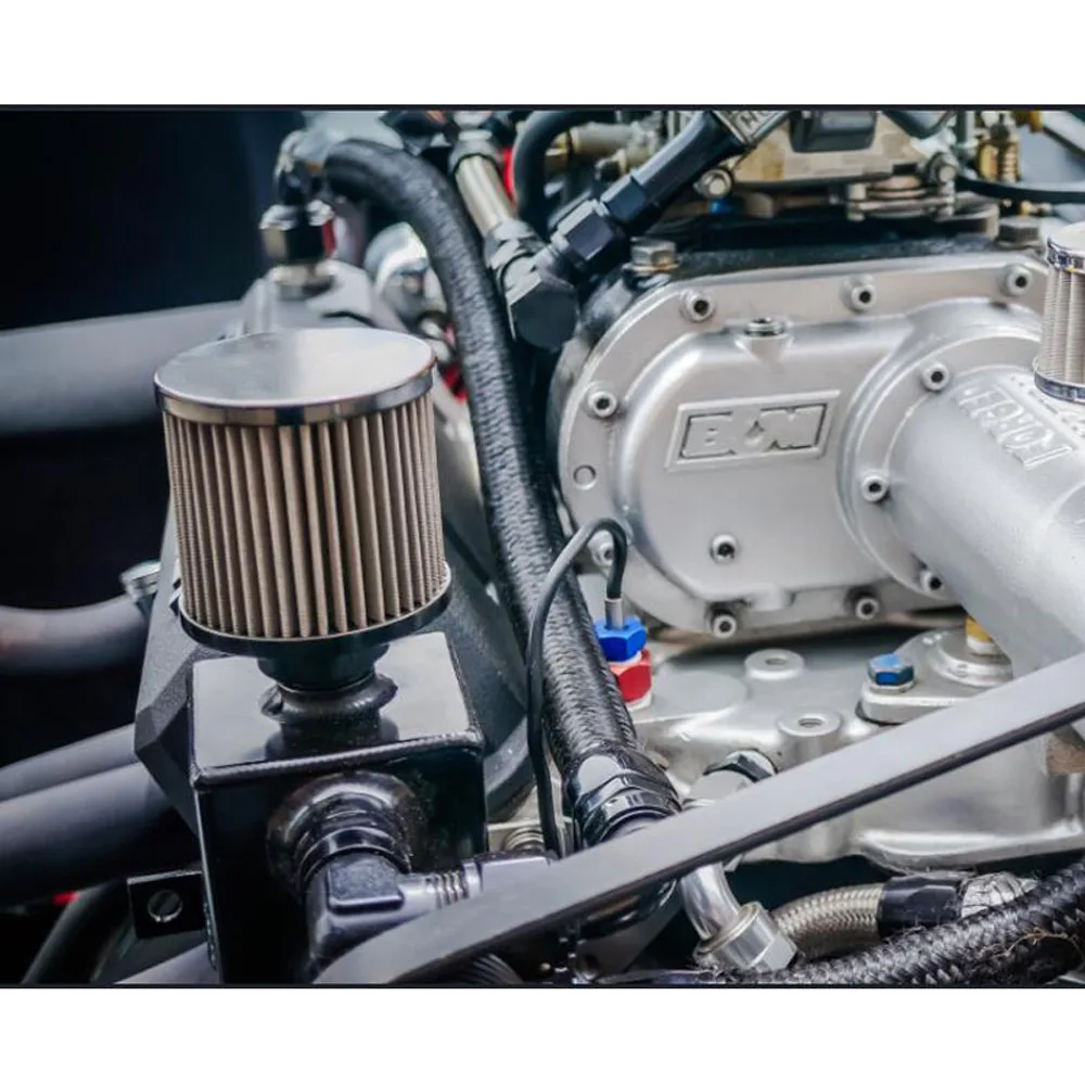 Универсальный Автомобильный Алюминиевый маслоуловитель RASTP-1L черно-серебристые