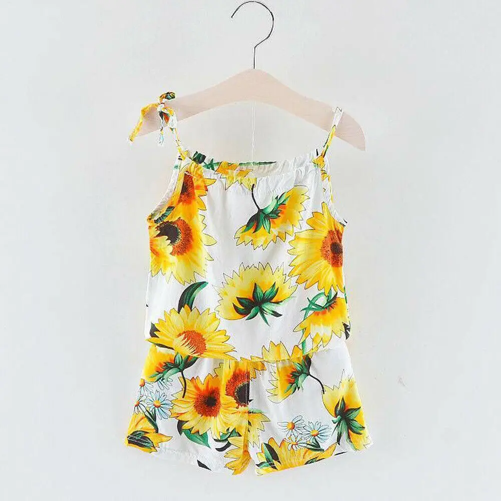 Комплект одежды из 2 предметов для новорожденных и маленьких девочек топы на