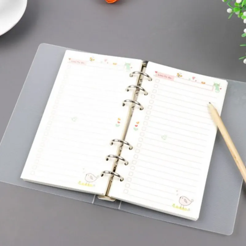 6 отверстий креативная прозрачная папка на кольцах B5/a567 Pp блокнот планировщик ПП