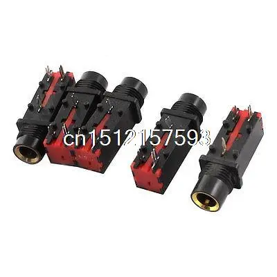 5 шт. адаптер для наушников 3 контакта 6 35 мм|adapter jack|adapter femaleadapter socket |