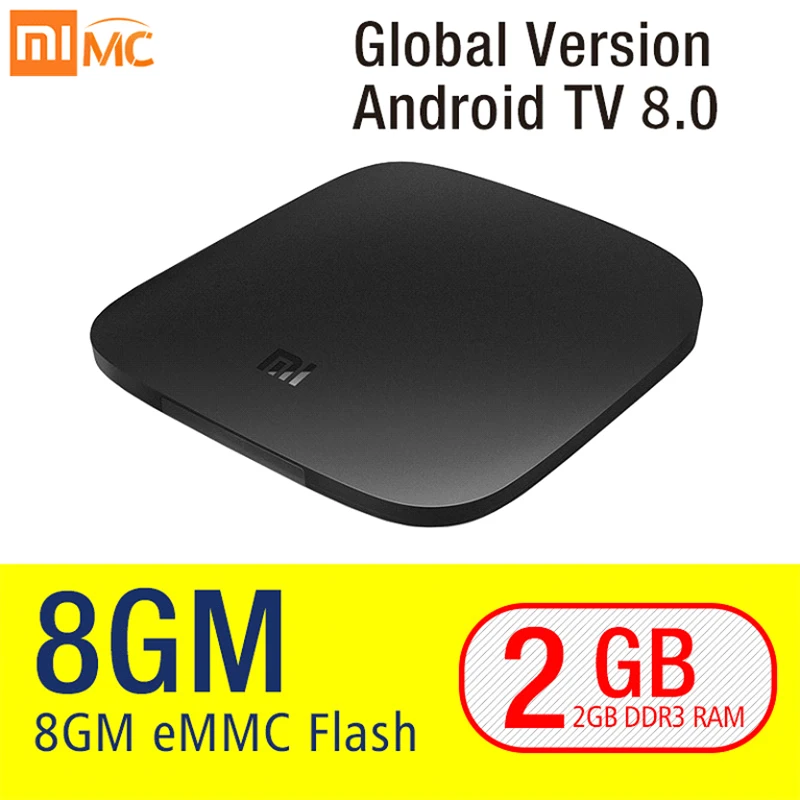 Оригинальная ТВ приставка Xiaomi MI 3 Smart 4K Ultra HD 2G 8G Android 8 0 WIFI Google Cast Netflix Red Bull