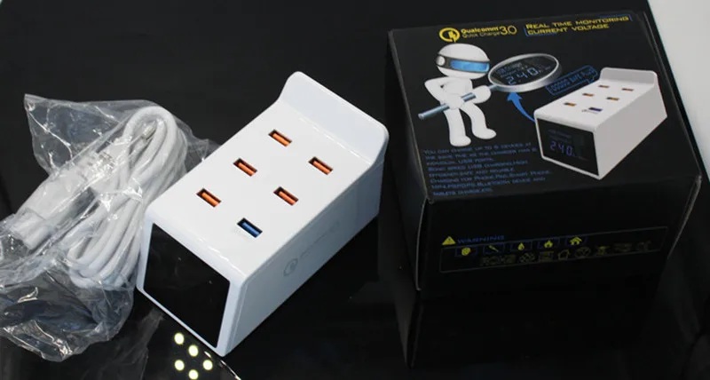40 Вт Быстрая зарядка 3,0 Смарт USB зарядное устройство адаптер Led дисплей быстрое зарядное гнездо питания концентратор мобильный телефон путешествия настенное зарядное устройство ЕС AU