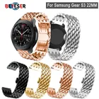 Ремешок 22 мм для Samsung Gear S3 Frontier Galaxy watch active 46 мм, браслет для наручных часов со штифтами, аксессуары для часов