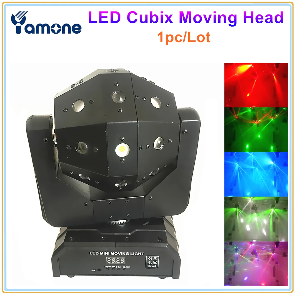 

1x Strobe лазерный луч 3In1 светодиодный движущийся головной Футбол светильник 16x3W RGBW Moving головной Cubix луч светильник с RG лазер 4 шт. мигающий свето...