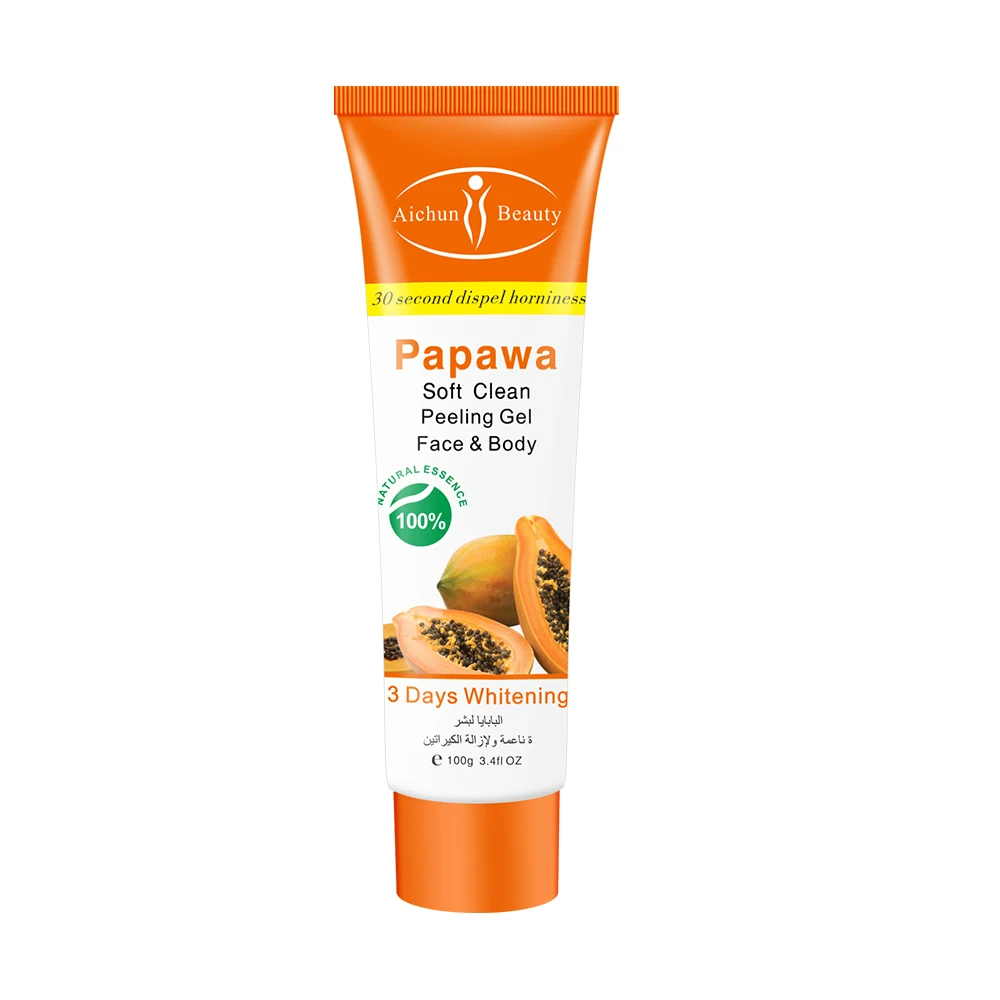 papaya 100 г пилинг очищающее средство для лица Натуральный Отшелушивающий отбеливание и осветление средство для отшелушивания для лица пилинг-скраб гель может падение TSLM1 - Цвет: papaya