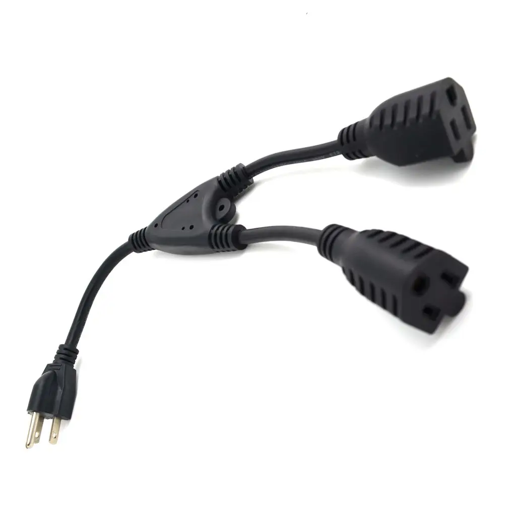 Кабель адаптер питания с 3 контактным разъемом типа Папа два сплиттер US Y 5 15P на 2x5
