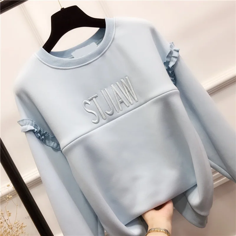 Blue Spring Thin Толстовка для беременных; свитер для мам; весенне-осенняя одежда; футболка для материнства; рубашки; топы для беременных; свободная одежда для кормления грудью - Цвет: Blue Spring Thin