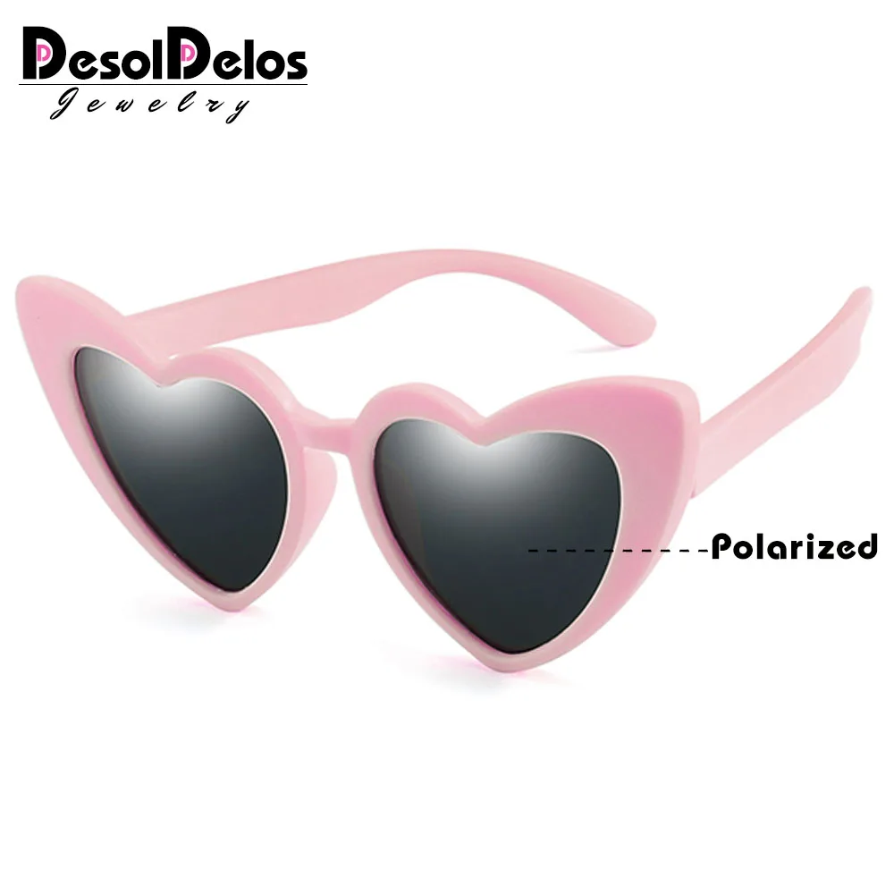04 pink gray Детские солнцезащитные очки для мальчиков и девочек, поляризованные детские солнцезащитные очки, PC очки с защитой от ультрафиолета, высокое качество, D323 - Цвет линз: 04 pink gray