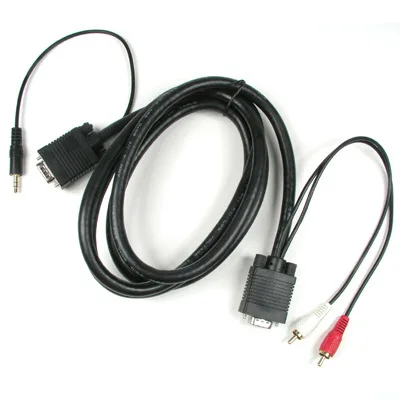 VGA кабель vga с аудио DC3.5/RCA HD15/RCA-ST компьютер ТВ | Обустройство дома