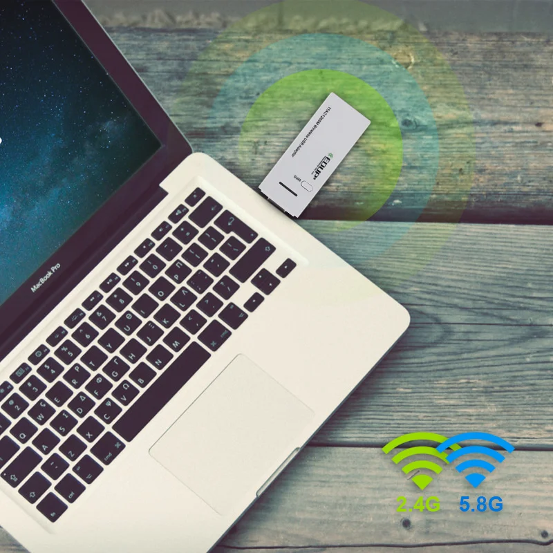 EDUP 5 ГГц мини беспроводной usb адаптер Wi Fi 1200 Мбит/с 802.11ac приемник Dual Band 2 4/5 ethernet