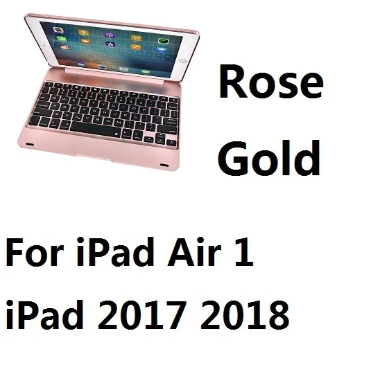 Rose Glod 1 KQJYS складной беспроводной Bluetooth чехол-клавиатура для iPad Air 2 Pro 9. 7 подставка-клавиатура для iPad Air 1 для iPad 9,7 дюймов - Цвет: Rose Glod 1