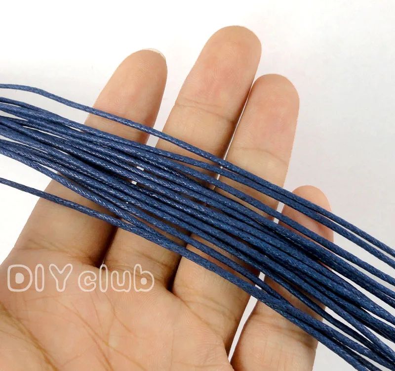 

80m/Lot--Navy Blue Cotton Waxed Cord, Waxed Cord String, Wax Hemp Rope for bracelets, wrap bracelet cord 1.5mm