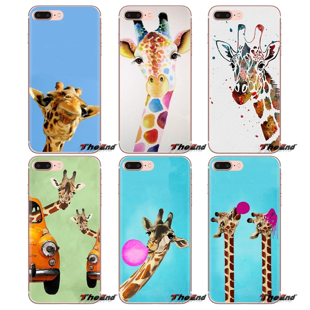 Горячая Распродажа чехол для телефона с акварельным рисунком жирафа Xiaomi Mi3 Samsung A10