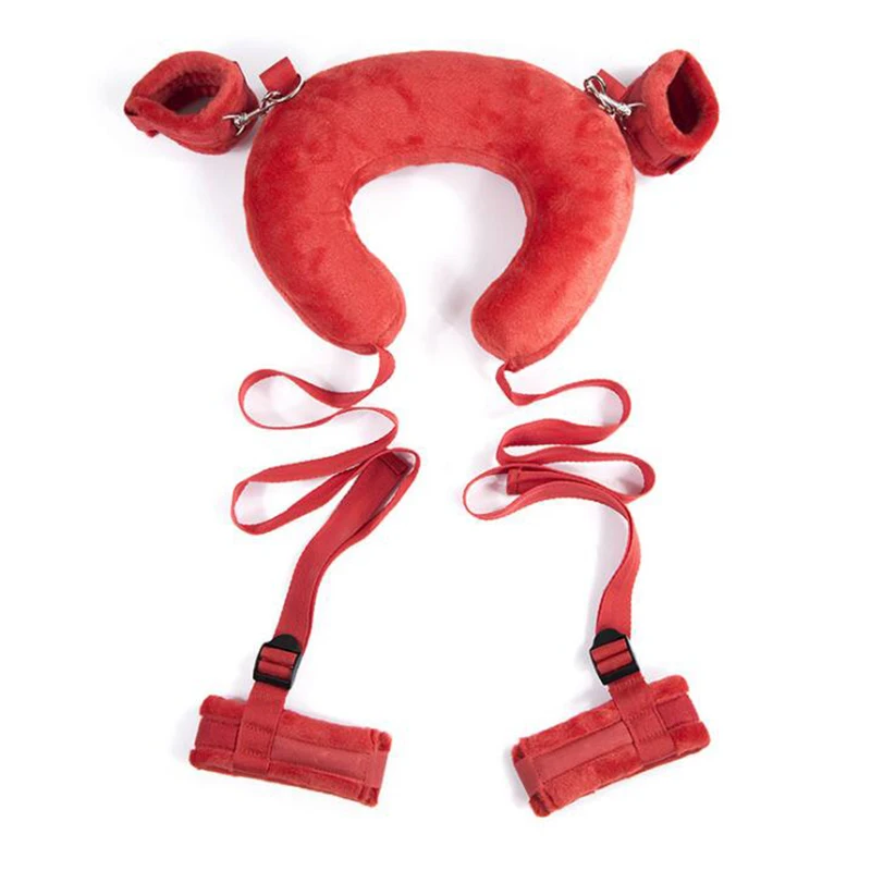Bondage Handcuffs Arm Wrist Restraint Leg Lift Open Comfortable U-shaped Pillow Sex Harness for Legs Adult Game SM Toy Set | Красота и