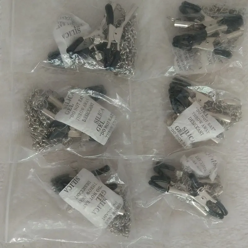 Зажимы для сосков и груди металлическая цепочка женщин секс-игрушка пар зажим