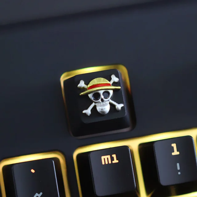 The straw hat pirate 1 шт. аниме одна штука цинк-алюминиевый ключ колпачок механическая клавиатура колпачки для персонализации, для механической клавиатуры R4 высота - Цвет: The straw hat pirate