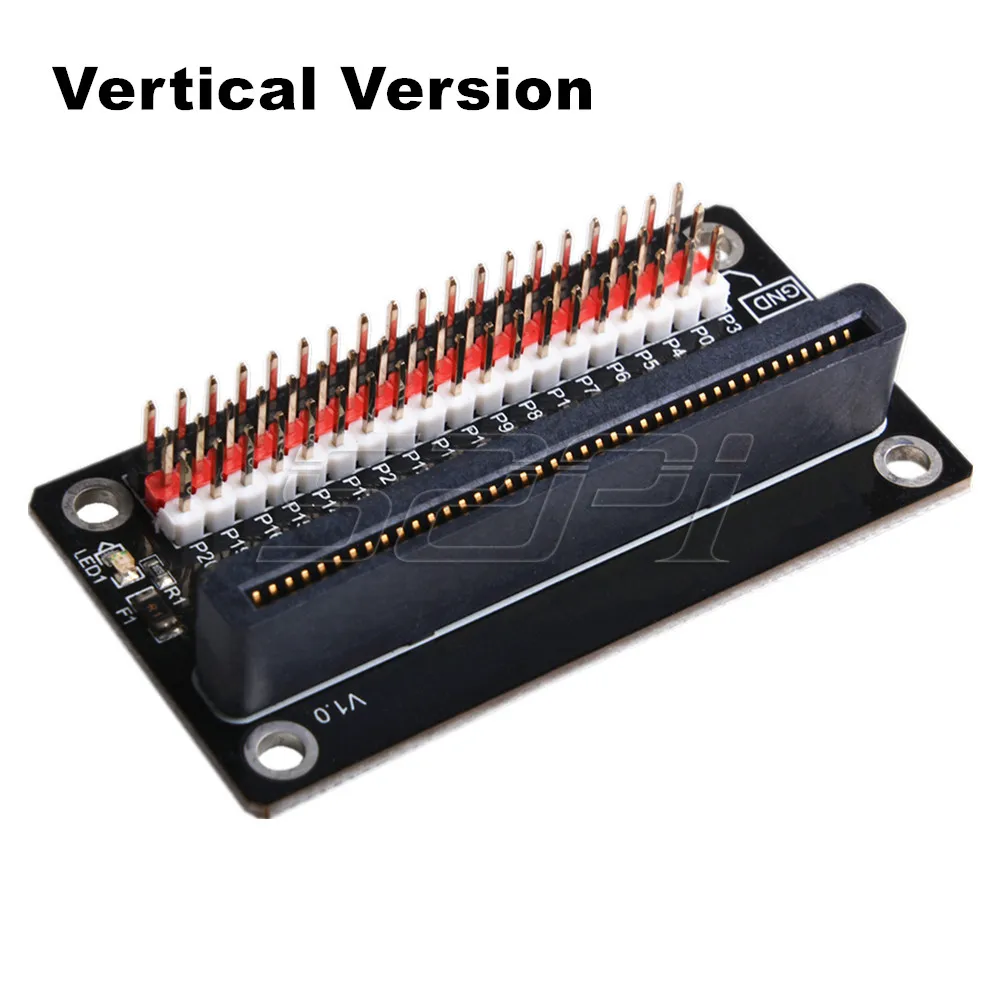 Vertical Version 52Pi MicroBit базовое расширение Expension Breakout Board Вертикальная/горизонтальная версия для Raspberry Pi 3B+(Plus)/3B/2B - Цвет: Vertical Version