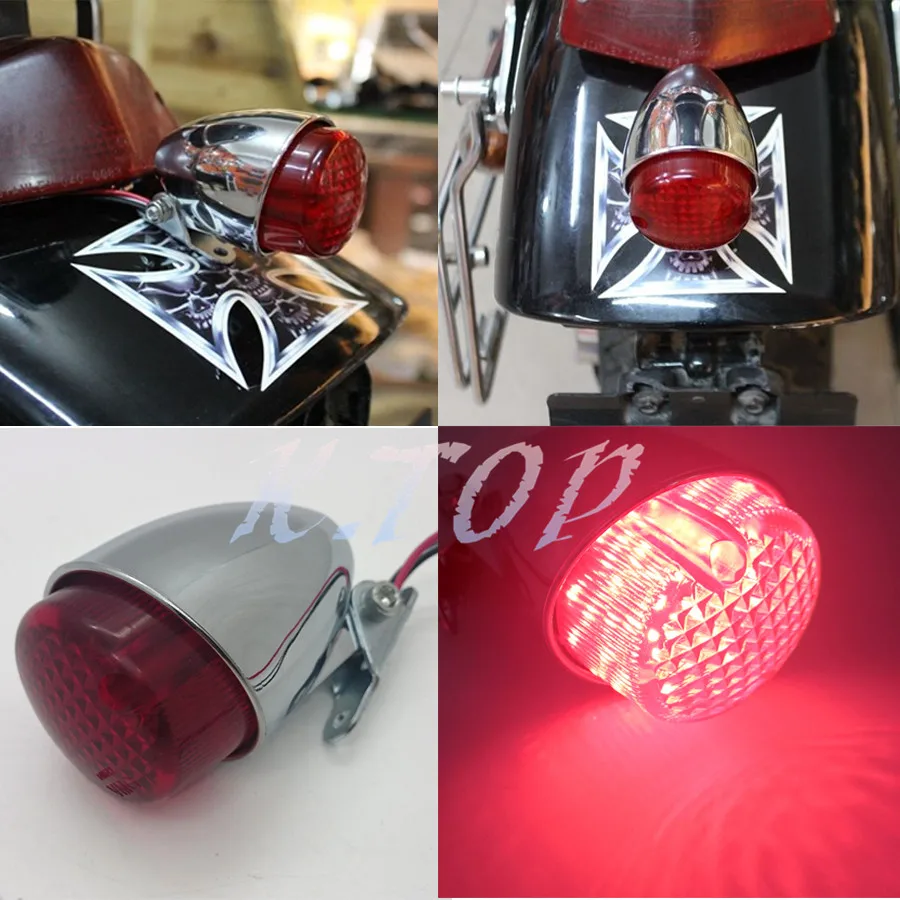 Хромированный светодиодный тормозной Стоп сигнал на заказ задний фонарь для Harley