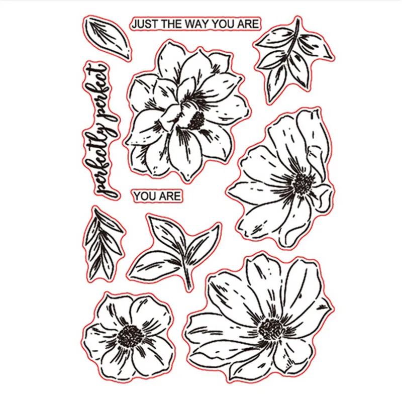 

Perfectly Perfect Flower Transparent Clear Silicone Stamp/Seal for DIY Scrapbooking/Photo Album Decorative Card box Clear Stamps