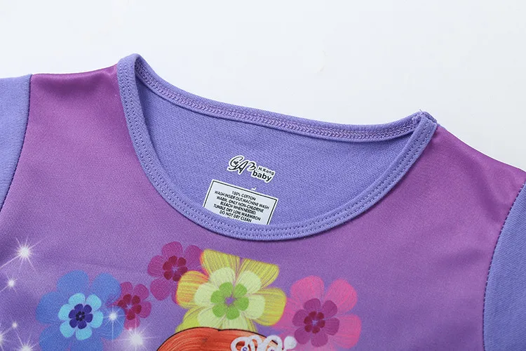 2019 летние платья для девочек с изображением принцесс Эльзы и Анны Русалочки