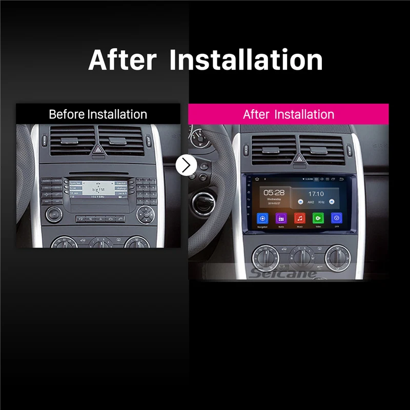 Seicane 1Din 9 дюймов Android 0 автомобильный Радио GPS мультимедийный плеер для VW Crafter Mercedes