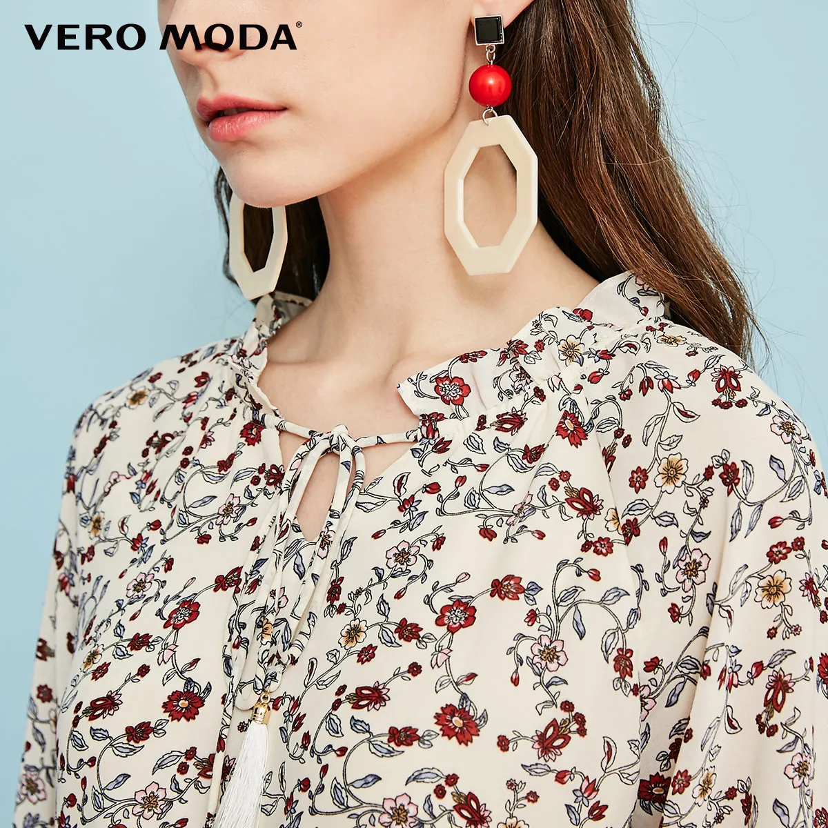 Vero Moda 2019 весеннее летнее платье женские длинные платья милое на шнуровке с