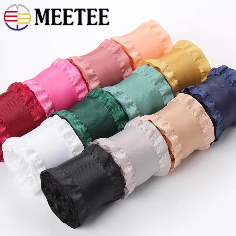 Пояс Meetee из полиэстера и сатина с гофрированными лентами 10 ярдов 25/38 мм ручная