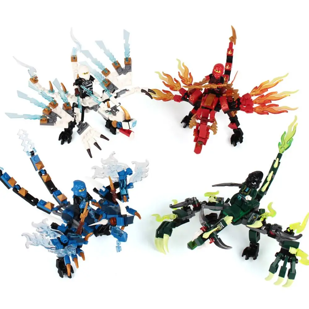 115 + части Duplo Ninjago фигурки дракона строительные блоки ниндзя развивающие игрушки