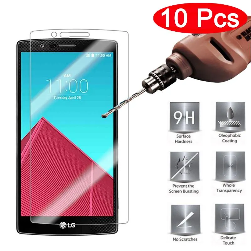 10 шт. Оптовая Закаленное Стекло для LG G4 Экран протектор телефон Плёнки H815