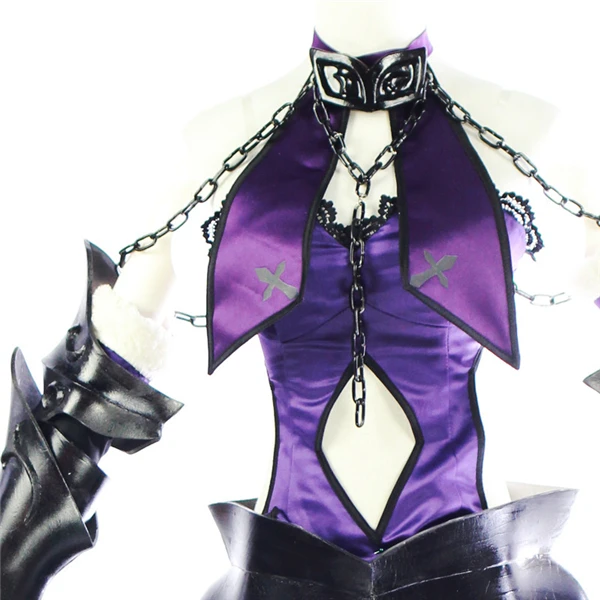 Костюм для косплея из аниме Fate Grand Order одежда фиолетового цвета с доспехом полный