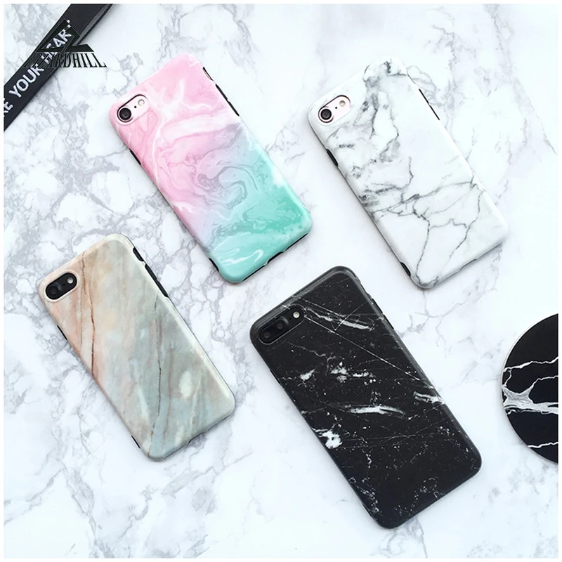 Модные мраморные мягкие чехлы для iphone 6 S из ТПУ с мраморным узором 7 8 plus роскошные
