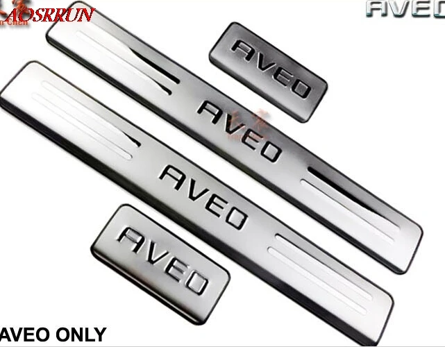 

for Chevrolet Aveo 2011 2012 2013 2014 2015 2016 stainless steel threshold door sill scuff plate AUTO accessories car-styling