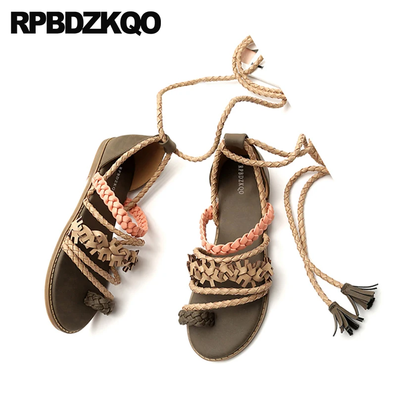 обувь женские сандалии ремешок Римский кольцо женщины повседневная Богемия