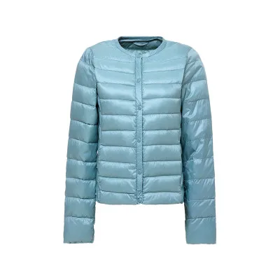 Ультралегкая Женская пуховая куртка ярких цветов с воротником-стойкой