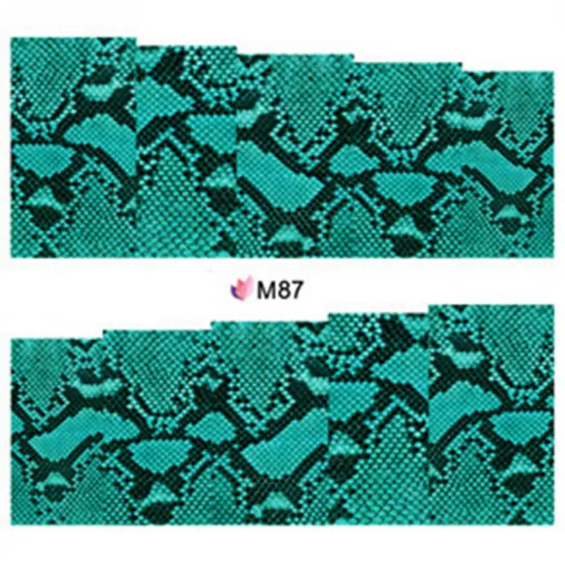 Уникальный Стикер для нейл-арта змеиная кожа Водные Наклейки ультра-тонкий