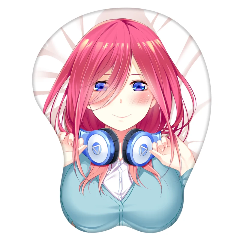 Новый мультяшный аниме Nakano Miku сексуальный силиконовый коврик для мыши поддержка