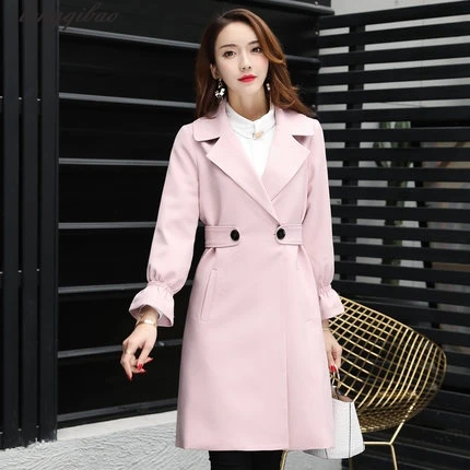 Женская одежда на весну и осень длинная темпераментная Модная приталенная