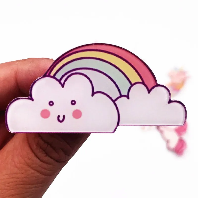 10 шт. милые маленькие значки пони с животными Акриловые броши на булавке