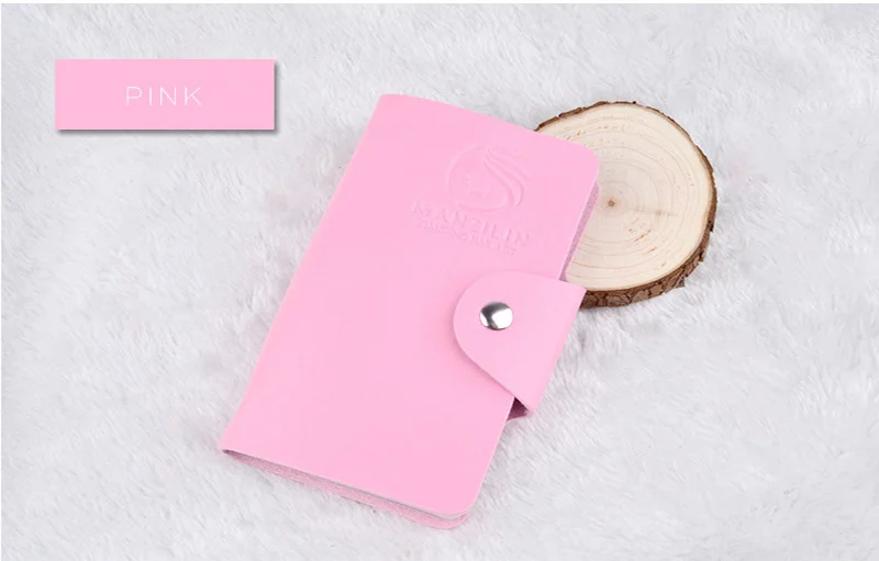 Pink 1 шт Новые поступления 5 цветов 24 слотов Стикеры для ногтей штамповки пластин Ручка для мешка для хранения случаях штамп сумка органайзер - Цвет: Pink