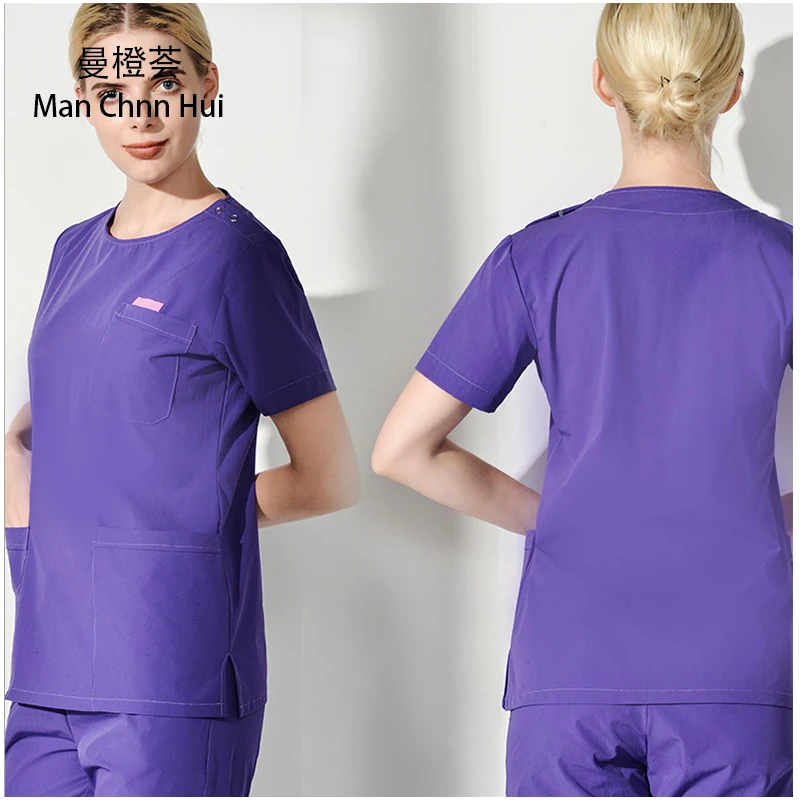 Лабораторные комплекты одежды унисекс Униформа с коротким рукавом для кормления