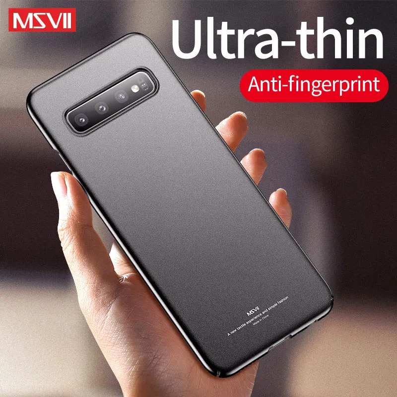 Чехол MSVII для Samsung Galaxy S10 S9 S8 Plus тонкий матовый жесткий чехол S7 S6 Edge Lite Coque S10E S20